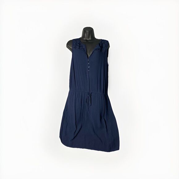 Gap‎ Sleeveless Dress Mini Navy Medium Lace Crochet - Picture 1 of 6